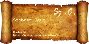 Szohner Oguz névjegykártya